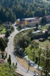 Bran, Transylvania/romania - September 20 : View Of Bran From Dr Stock Photo