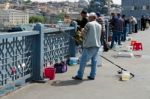 Istanbul, Turkey - May 24 : View Of People Fishing In Istanbul Turkey On May 24, 2018. Unidentified People Stock Photo