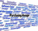 Purchasing Manager Indicates Word Client And Buy Stock Photo