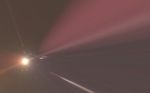 Abstract Speed Lens Flare  On Black Background Stock Photo