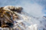 View Of Mammoth Hot Springs Stock Photo