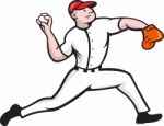 Baseball Pitcher Player Throwing Stock Photo