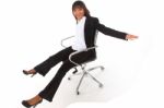 Businesswoman On A Chair Stock Photo