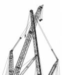 Crane Line Sketched Up Stock Photo