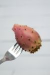 Opuntia Ficus-indica Cactus Fruit On A White Background Stock Photo