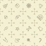 Seamless Outline Christmas Pattern Stock Photo