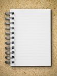 Open Single Blank White Note Book Stock Photo