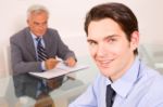 Business People During Interview Stock Photo