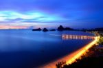 Sunrise View Of Ao Manao Bay In Prachuap Khiri Khan, Thailand Stock Photo