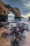 Beautiful Beach Of Albandeira Stock Photo