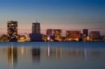 Twilight At Weer Water In Almere Stock Photo