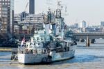 View Of Hms Belfast Stock Photo