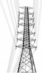 High Voltage Power Pole Stock Photo