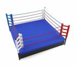 Boxing Ring Isolated On White Background Stock Photo