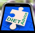 Diet Advice On Smartphone Showing Healthy Diets Stock Photo