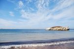 Huge Rock At Baleal Beach (dramatic Cloudscape) Stock Photo