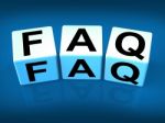 Faq Blocks Indicate Question Answer Information And Advice Stock Photo