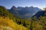 Scenic View Of Glacier National Park Stock Photo