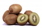 Kiwis On White Background Stock Photo