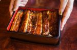 Unangi Grilled Eel Over Rice With Japanese Sauce Stock Photo