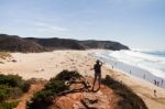 Beautiful Beach In Sagres Stock Photo