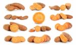 Sweet Potato Isolated On The White Background Stock Photo