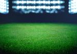 Soccer Field And The Bright Lights Stock Photo