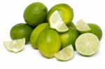 Bunch Of Lime Fruits Stock Photo