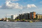 Thames Barge Moored On The River Thames Stock Photo