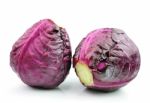 Red Cabbage On White Background Stock Photo