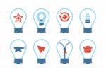 Bulb Idea Icons Stock Photo