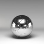 Soccer Ball Isolated Grey Background Stock Photo