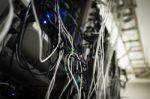 Storage Servers In Data Room Domestic Room Stock Photo