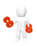 Man Lift Dumbbell Stock Photo