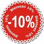 Discount Ten Percent Stock Photo