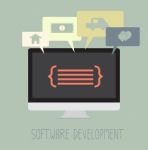 Software Development Coding Work For Dream. . Eps10 Stock Photo