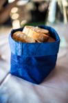 Decorative Bread Basket Stock Photo