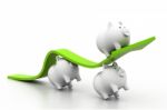 3d Pigs Climb Business Arrow Stock Photo