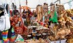 Various Items For Sale At A Market In Lanzarote Stock Photo