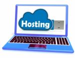 Hosting Memory Means Host Website And Hosted By Stock Photo