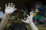 Hands Of A Child Stock Photo