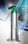 Oxygen Cylinder Stock Photo