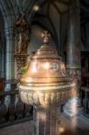 Interior View Of St. Vitus Church In Krumlov Stock Photo