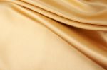 Gold Satin Silk Stock Photo