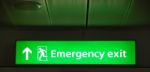 Emergency Exit Sign Stock Photo