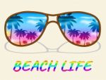 Beach Life Represents Sea And Coast Living Stock Photo