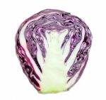 Red Cabbage Isolated On White Background Stock Photo