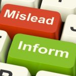 Mislead Inform Keys Shows Misleading Or Informative Advice Stock Photo
