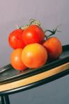 Red Ripe Fresh Tomatoes Stock Photo