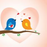 Two Love Birds Stock Photo